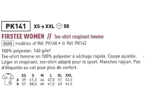 Tee-shirt respirant blanc - FIRSTEE WOMEN