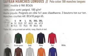 Polo coton blanc manches longues - SAFRAN Homme